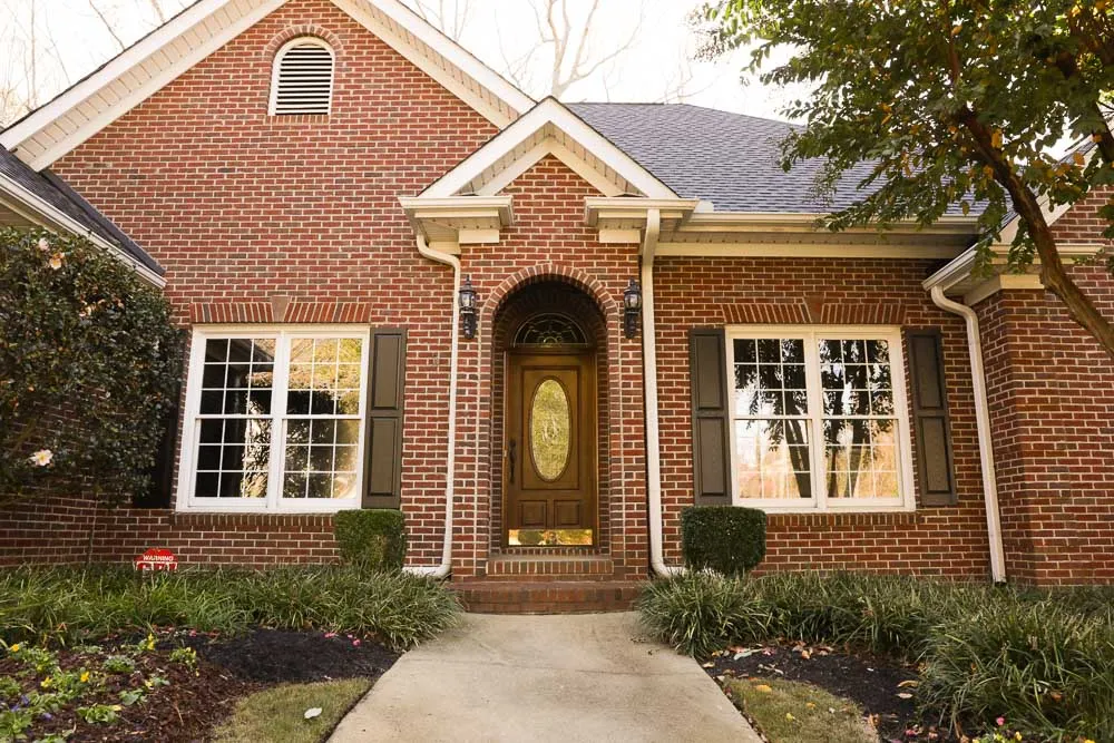 Brick Colonial Holiday Entry, view 4