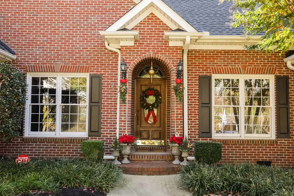 Brick Colonial Holiday Entry, view 5