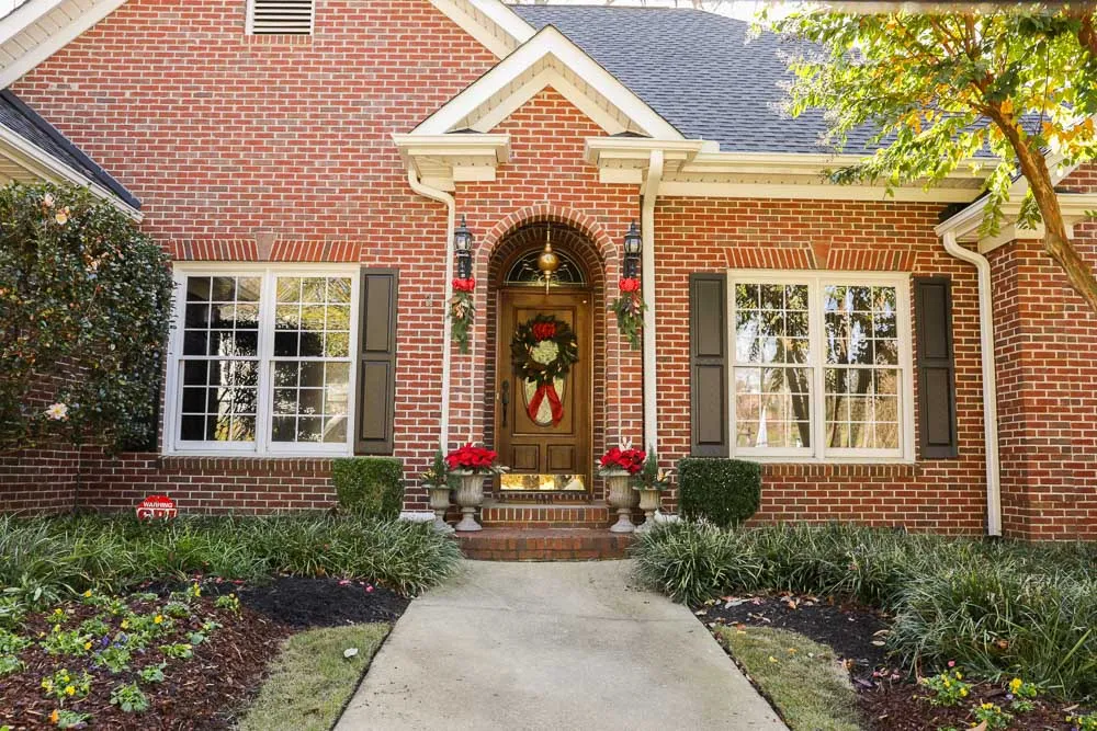 Brick Colonial Holiday Entry, view 6